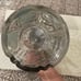 L. Muller 1876 Rare Antique Cut Glass Handpainted Stein Mug with Pewter Lid