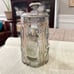 L. Muller 1876 Rare Antique Cut Glass Handpainted Stein Mug with Pewter Lid