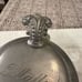L. Muller 1876 Rare Antique Cut Glass Handpainted Stein Mug with Pewter Lid