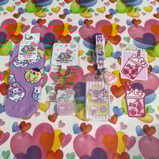 Sanrio Hello Kitty & Friends Socks Keychain Lanyard Stickers Bundle
