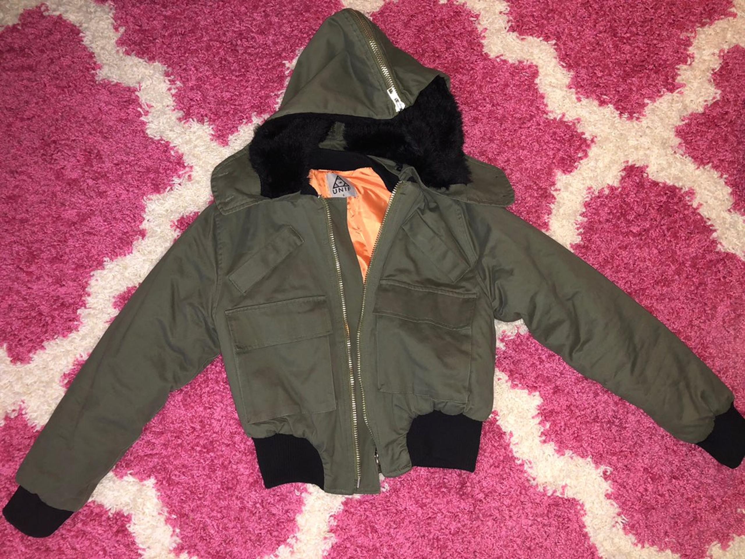 Nasty Gal UNIF Military Olive Jacket S