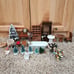 Vintage Log Of 27pcs Dollhouse Christmas Village Furniture Accessories Trees
