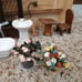 Vintage Log Of 27pcs Dollhouse Christmas Village Furniture Accessories Trees