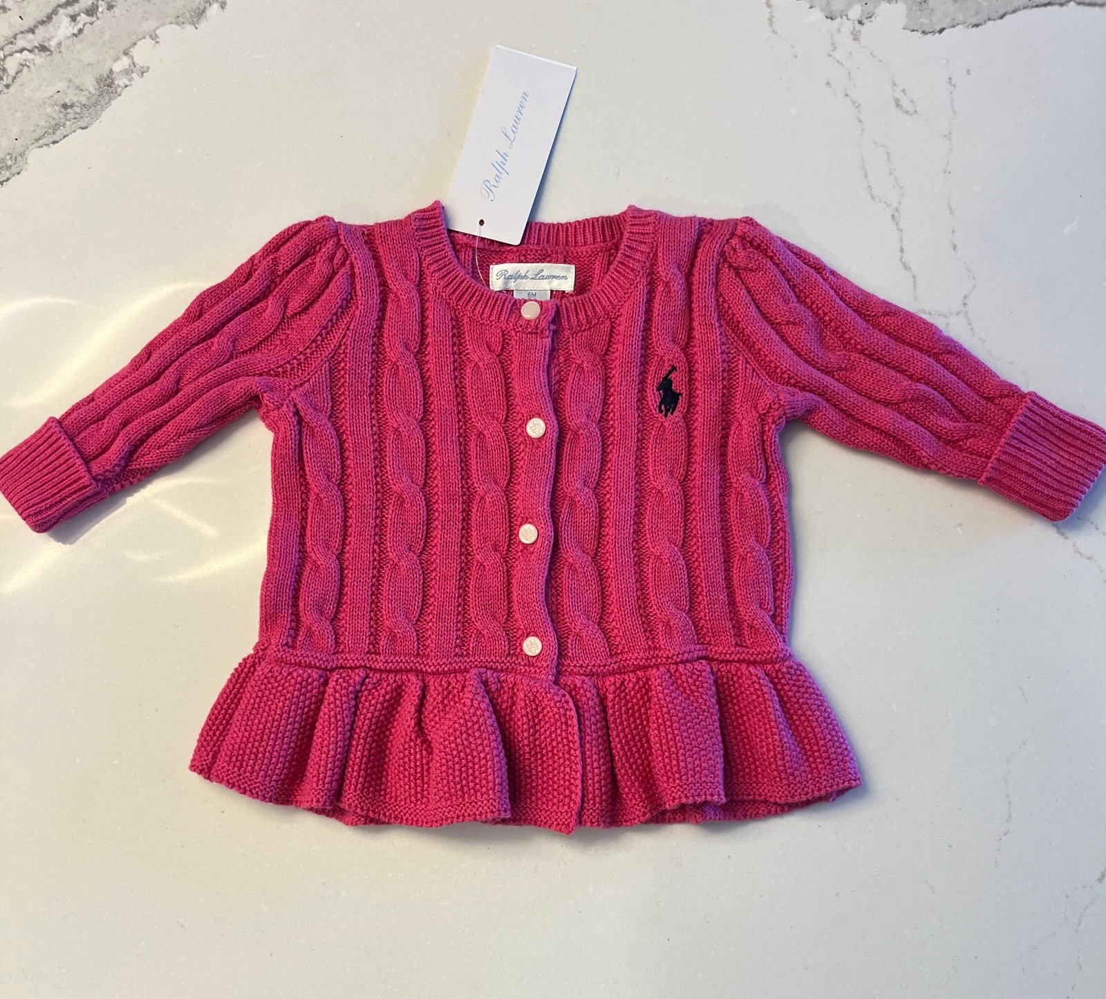 Ralph Lauren Baby Girl Peplum Cardigan