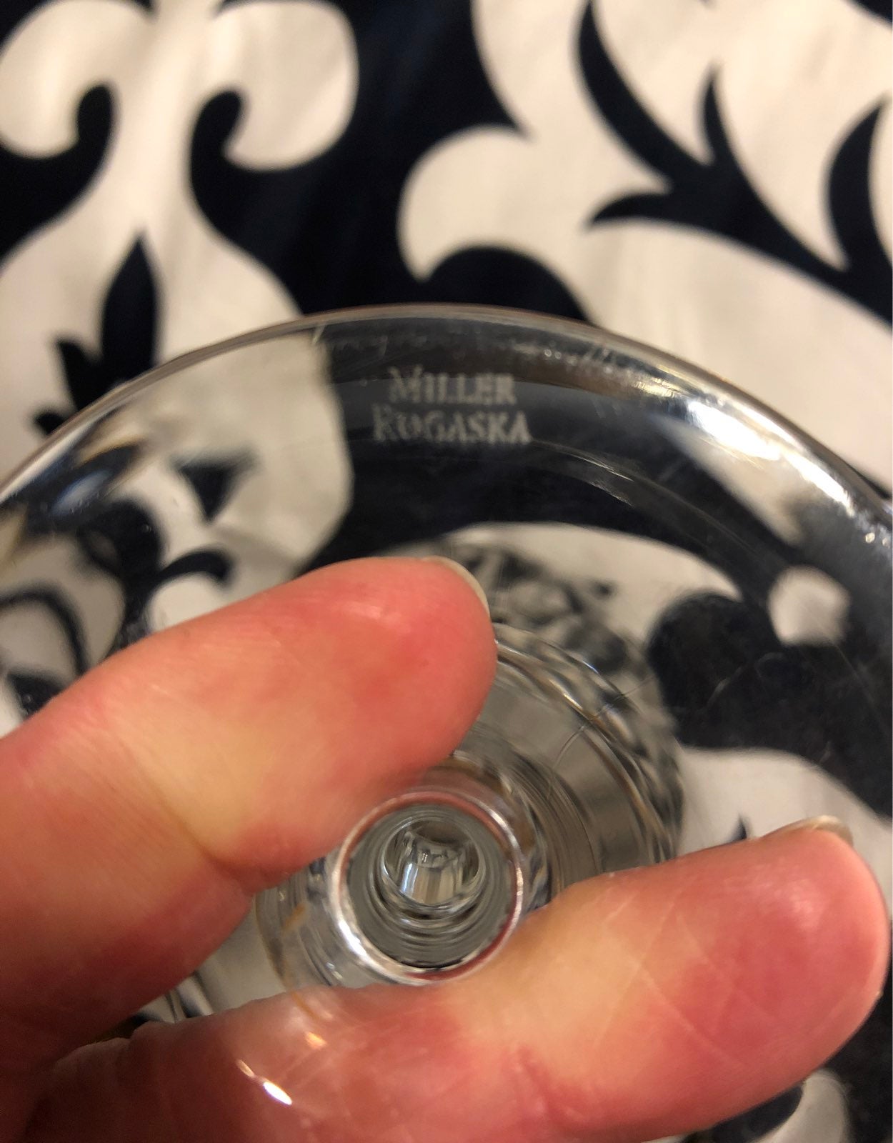 Crystal wine glasses