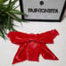 NEW L VS Lace & Velvet Bow Ouvert Cheeky