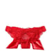NEW L VS Lace & Velvet Bow Ouvert Cheeky