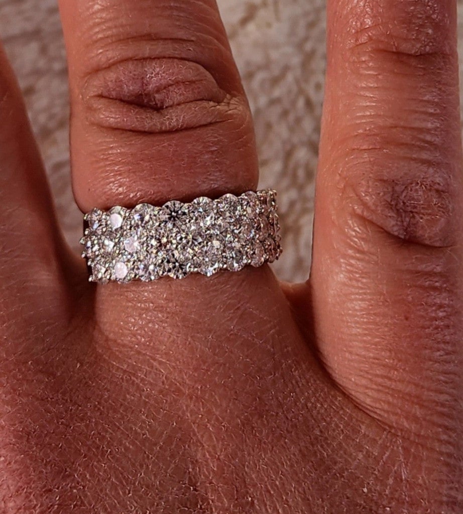 New Certified 2.8 ctw. Brilliant Cut Diamond Moissanite women's ring size 8