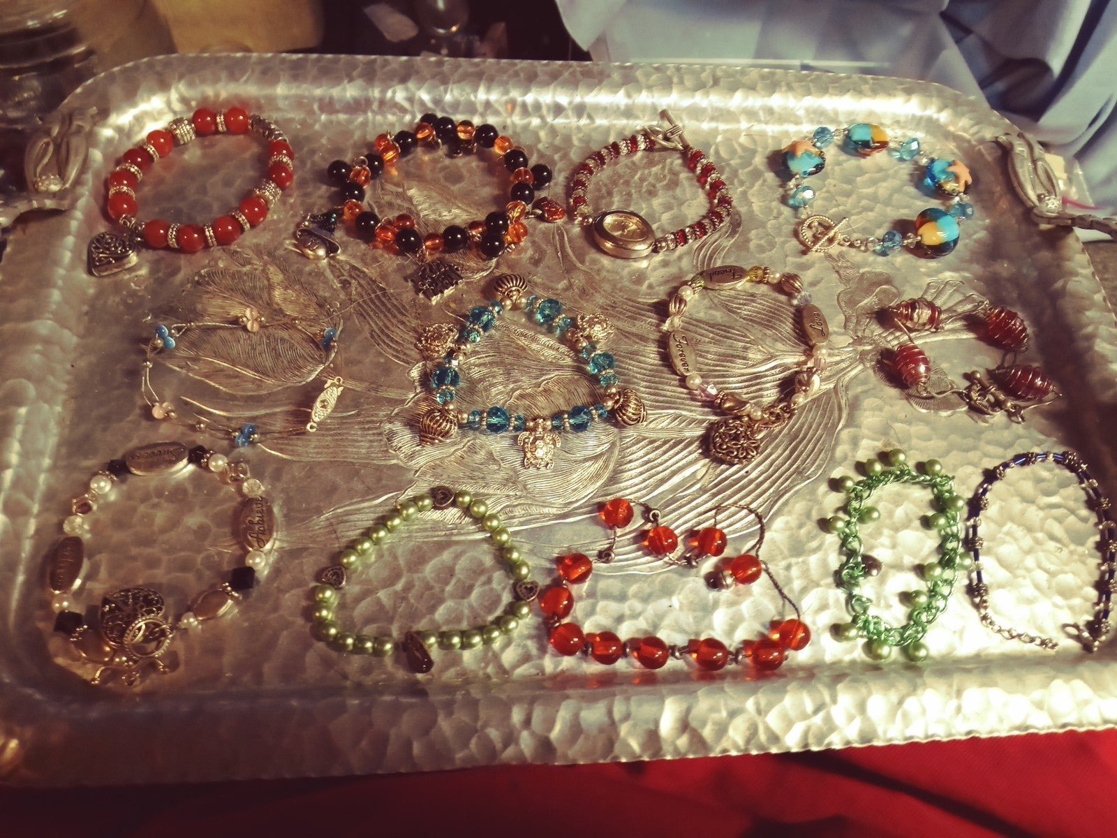 Vintage Assorted Silver Charm And Toggle Bracelets Untested Different Collectibl