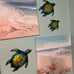 Set of 3 Metal Sea Turtle Beach Theme Decor Wall