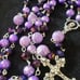 Purple marble bead Custom Rosary