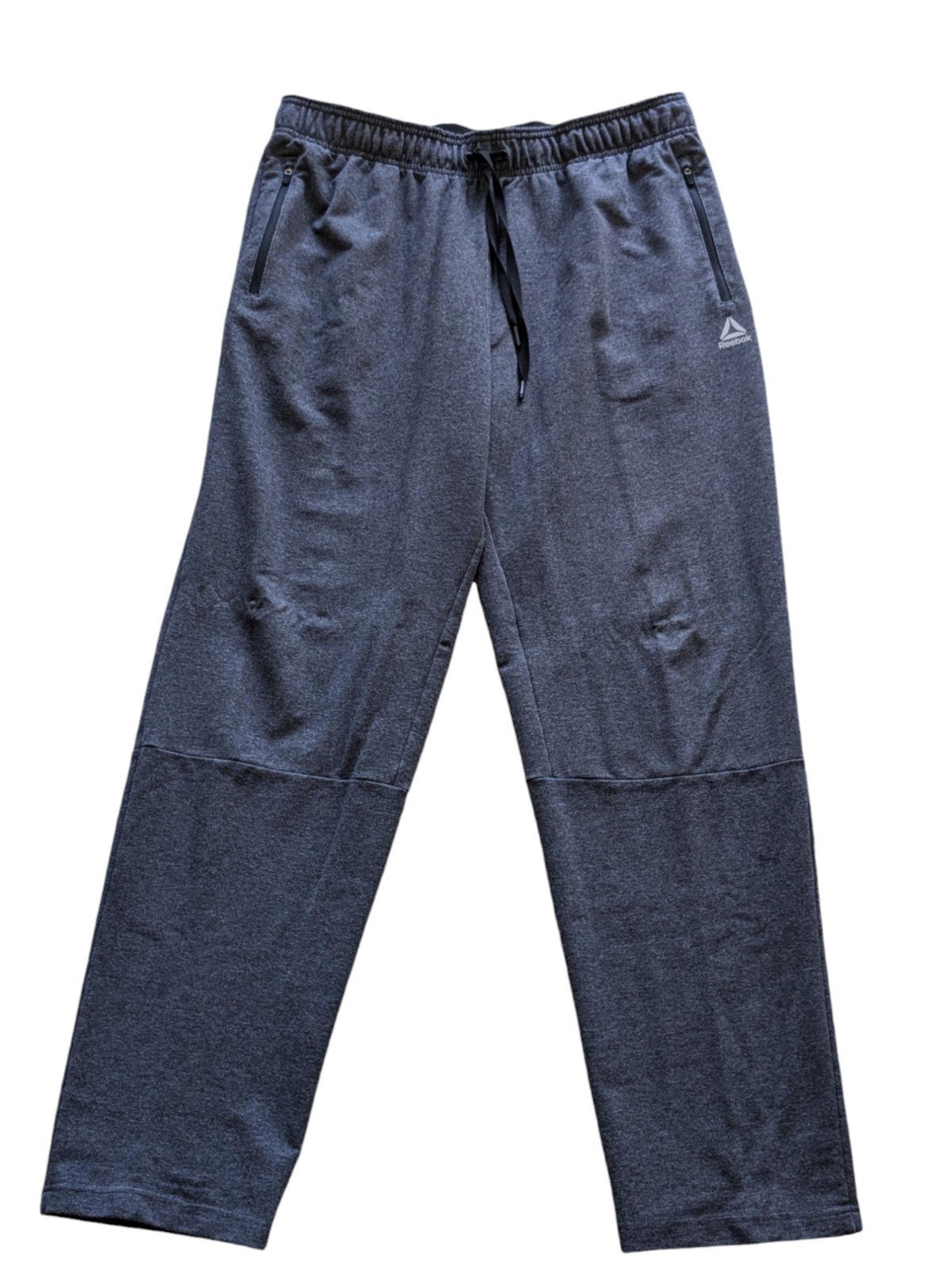 Gray Reebok Sweatpants Mens Drawstring Waist Band Size Large
