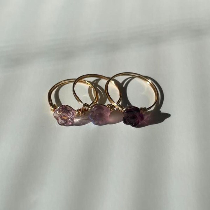 Handmade gold wire ring pack!