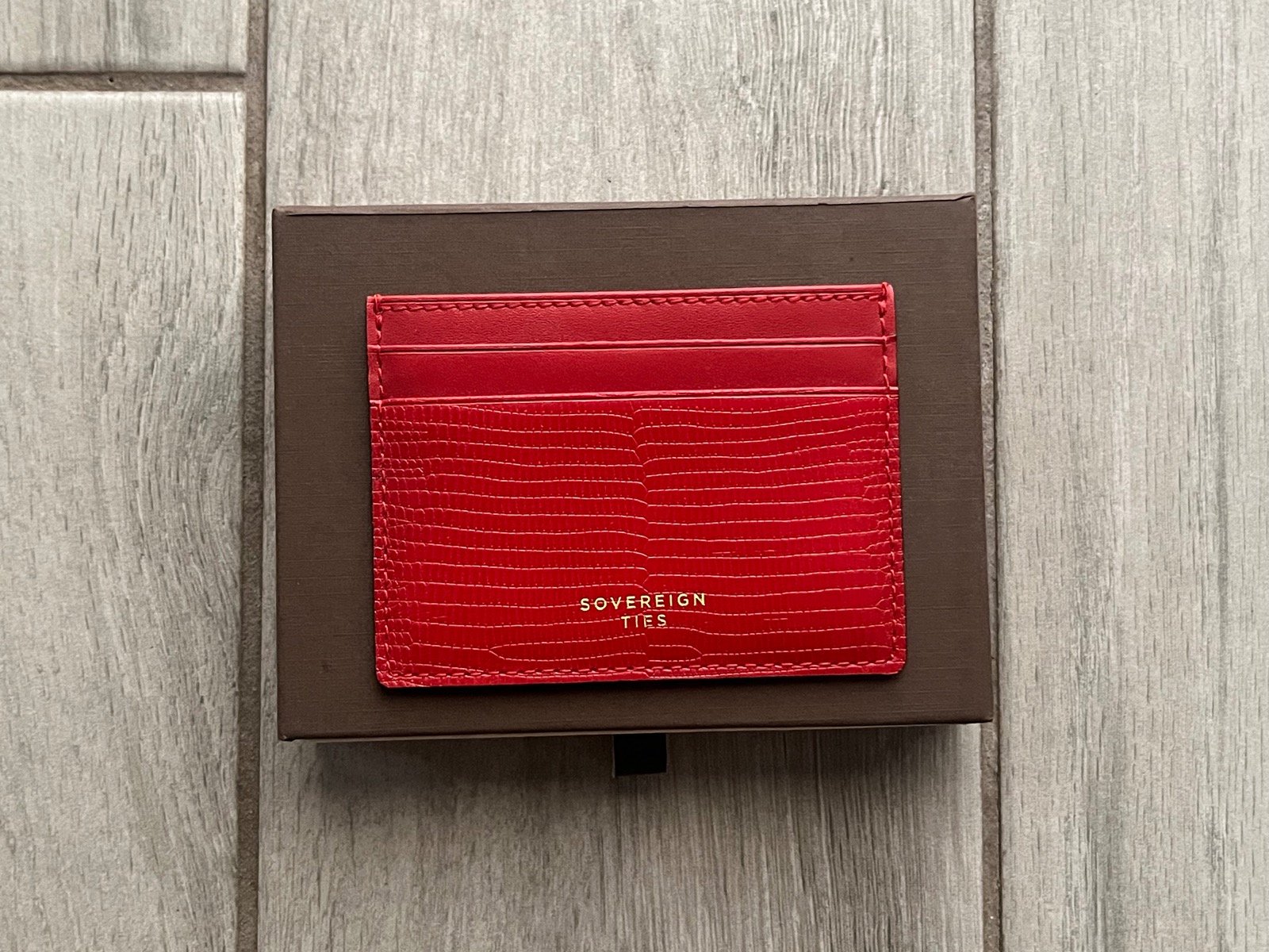 Sovereign Ties Snakeskin Card Holder Balenciaga Supreme Inspired