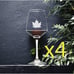Maple Leaf Wine Glasses x4 Premium 12 Oz Personalize Syrup Tree Nature NEW