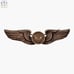 SILVER THEATER INDIA MADE WW2 ARMY AIR CORPS AIR CREW WINGS 2-1/8” SIZE PIN-BACK