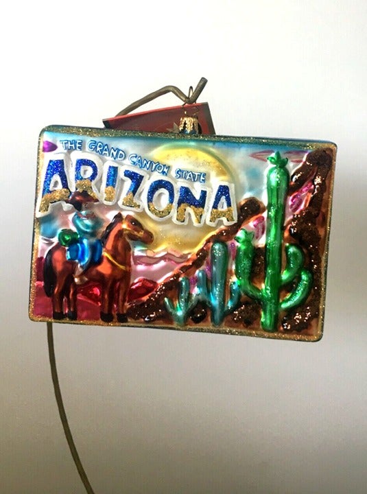 NEW Authentic Christopher Radko ARIZONA State Grand Canyon Glass Ornament Poland