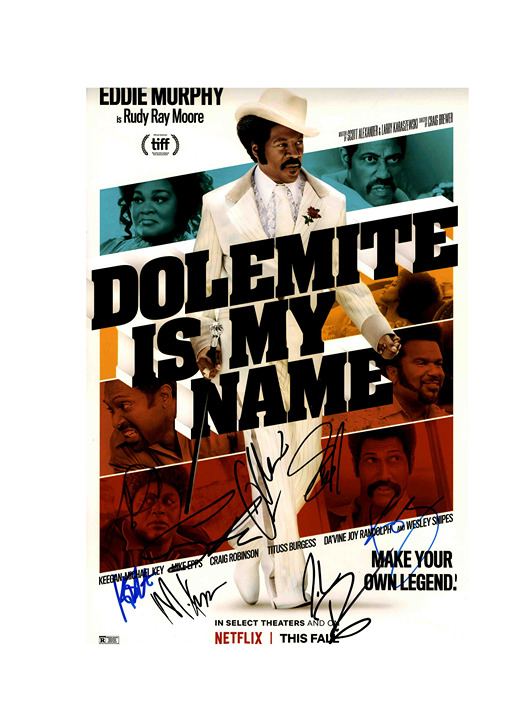 Eddie Murphy Signed Autograph 12x18 Dolemite Is My Name Cast Photo