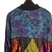 Vintage Staley Gretzinger Blouse Skirt Womens M Black Multi Art to Wear Stars