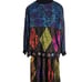 Vintage Staley Gretzinger Blouse Skirt Womens M Black Multi Art to Wear Stars