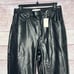 Abercrombie & Fitch Black Vegan Leather 90's Straight Ultra High Rise Pants New