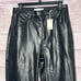 Abercrombie & Fitch Black Vegan Leather 90's Straight Ultra High Rise Pants New