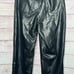 Abercrombie & Fitch Black Vegan Leather 90's Straight Ultra High Rise Pants New