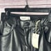 Abercrombie & Fitch Black Vegan Leather 90's Straight Ultra High Rise Pants New