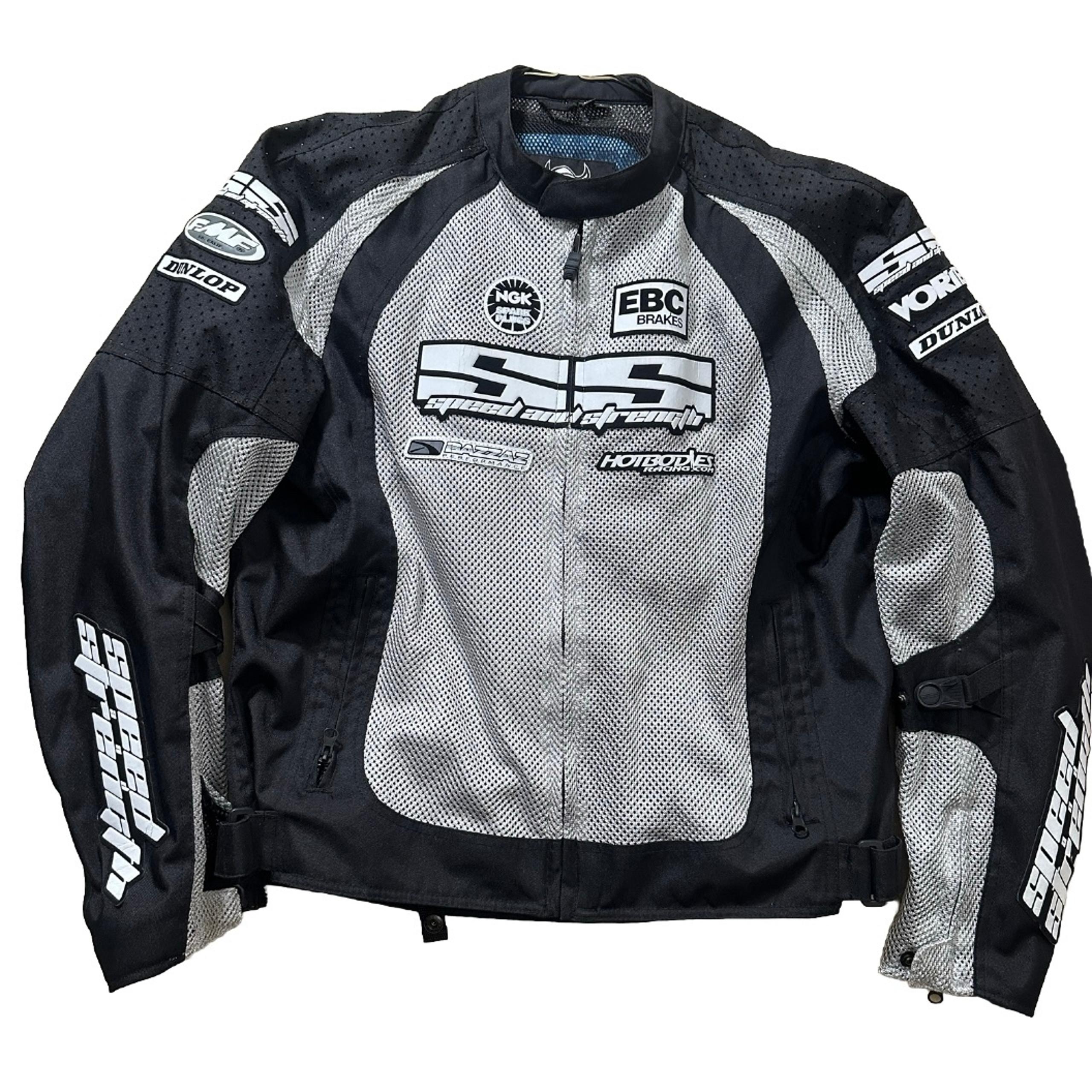 Speed And Strength Moment of Truth Motorcycle Jacket  Silver/Black  Large NOS