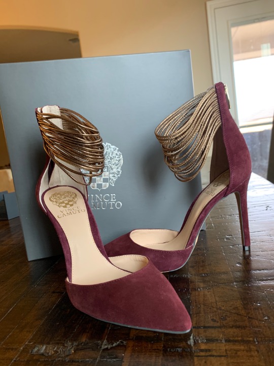 Vince Camuto Plum Suede Nappa Shoe