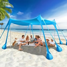 Rhino Valley Beach Tent Sun Shelter, Beach Canopy Tent Sun Shade UPF50+ Protecti
