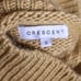 Crescent Sweater Funnel Neck Turtleneck Fringe Pullover Tan Brown S