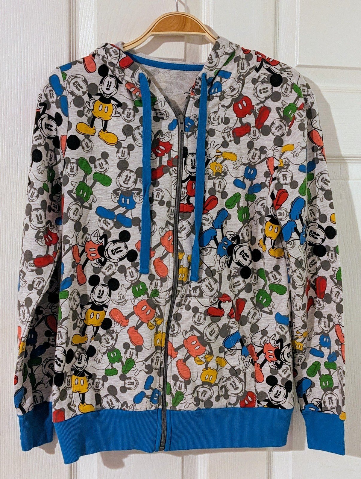 Disney Parks Mickey Mouse Jacket Sz. Small Multicolor Full Zip Hooded