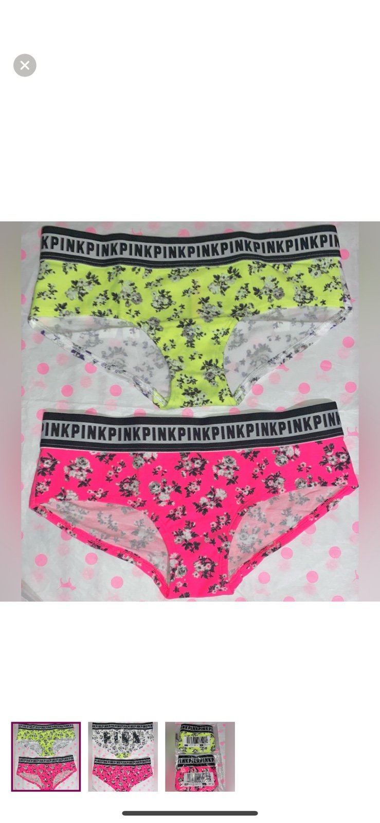 Victoria’s Secret Pink Panties bundle pink cotton panties pink hipster neon