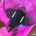 Bodacious Black Blue Floral Feather Fascinator Derby Church Tea Hat