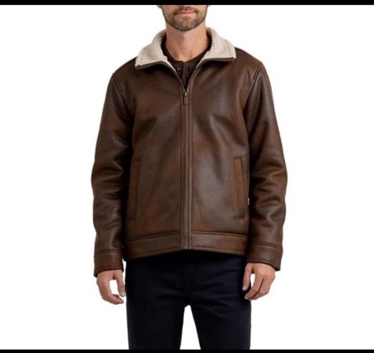 NWT Rainforest Nubuck Sherpa Lined Aviator Jacket