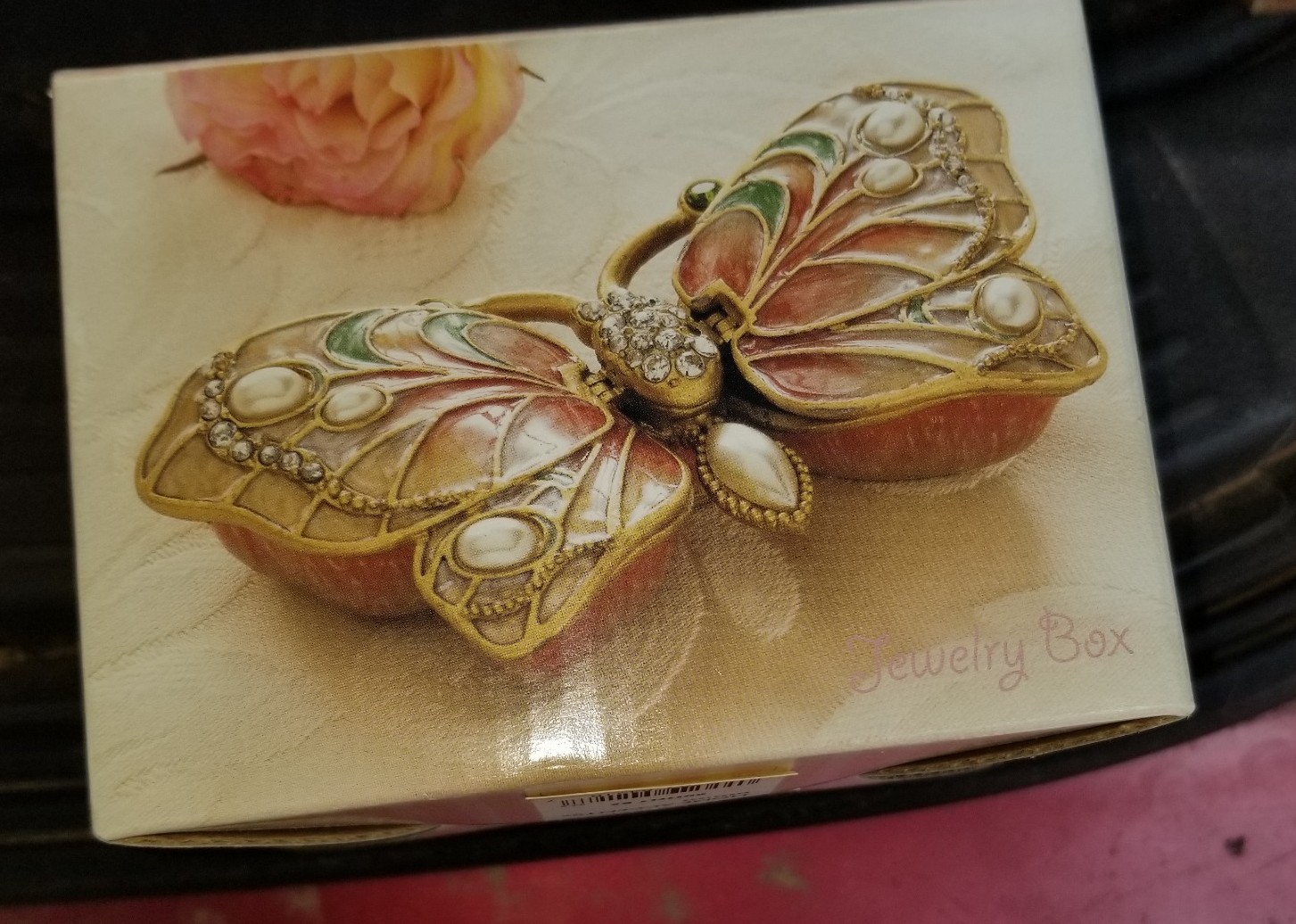 Butterfly jewelry Trinket box Wings Open Jewel Top New