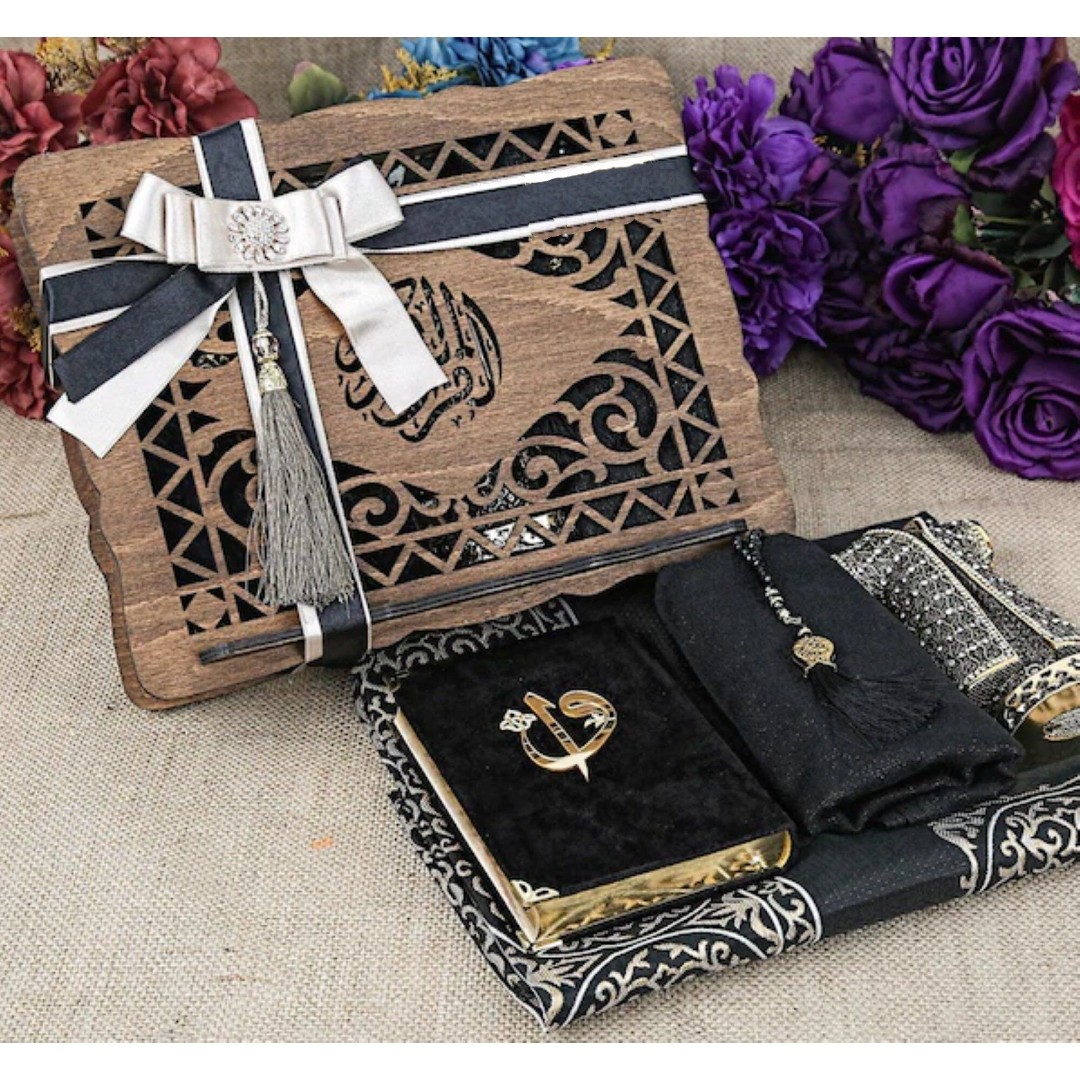 Quran Gift Set Prayer Rug Rosary Ramadan Eid