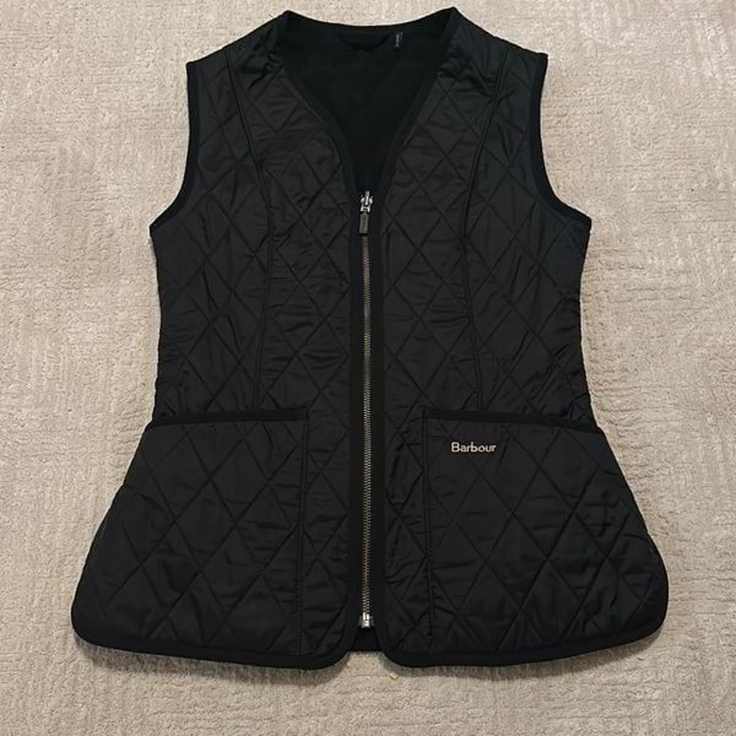 Barbour Fleece Betty Gilet/Liner in Black Women’s Size 4
