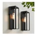 2-Pack Outdoor Wall Lanterns, Exterior Waterproof Wall Sconce with Glass Shades,