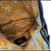 Emma Fox black leather satchel with floral interior and animal print accent