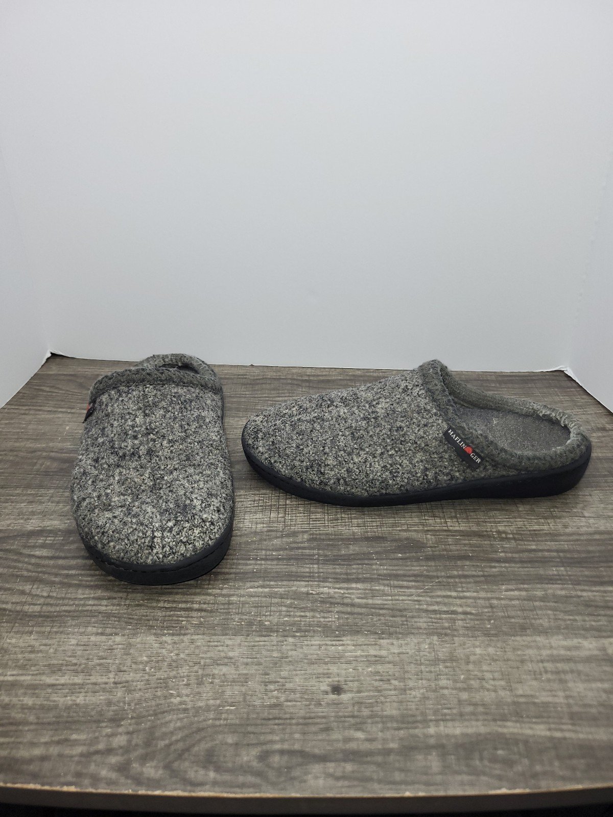 Haflinger Boiled Wool Clog Slipper Gray Size EU 38/US 7 Comfort