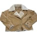 Derek Lam Coat Womens X Small Brown Tan Oversized Shearling Jacket Faux Leather