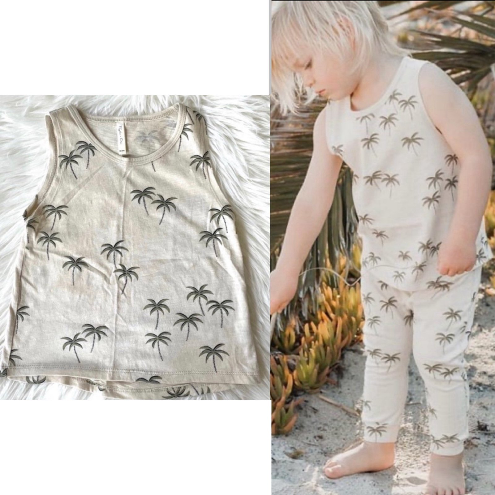 Rylee + Cru Baby Palm Tree Tank Top 18/24M