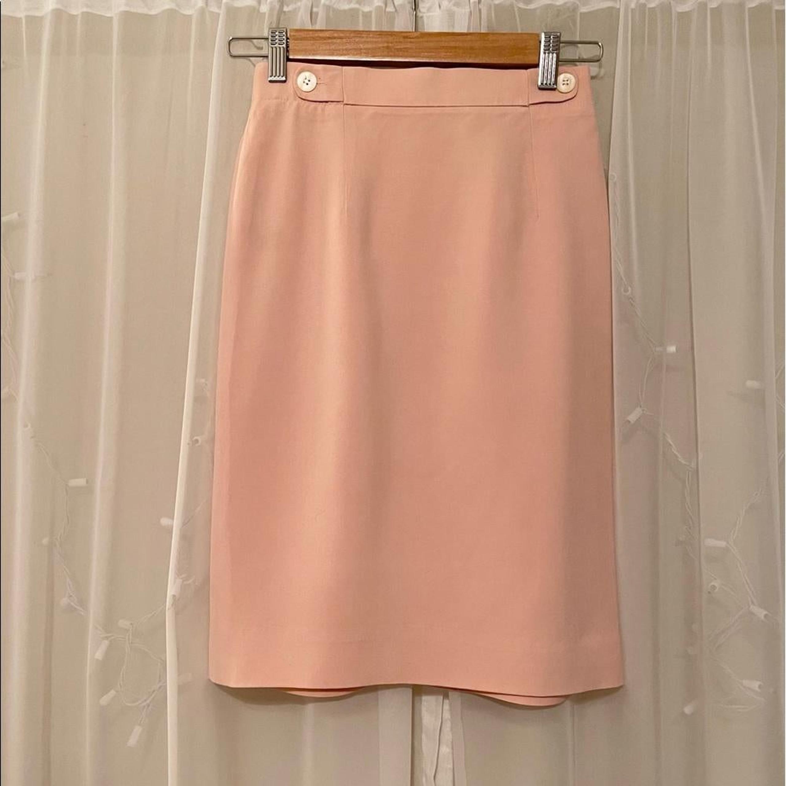 Vintage Carlisle Pencil Skirt | 100% Silk | Blush/Light Pink | Size 2