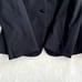 PLST Suit XS XXS No Collar Pants Set-up Navy Linen Blend