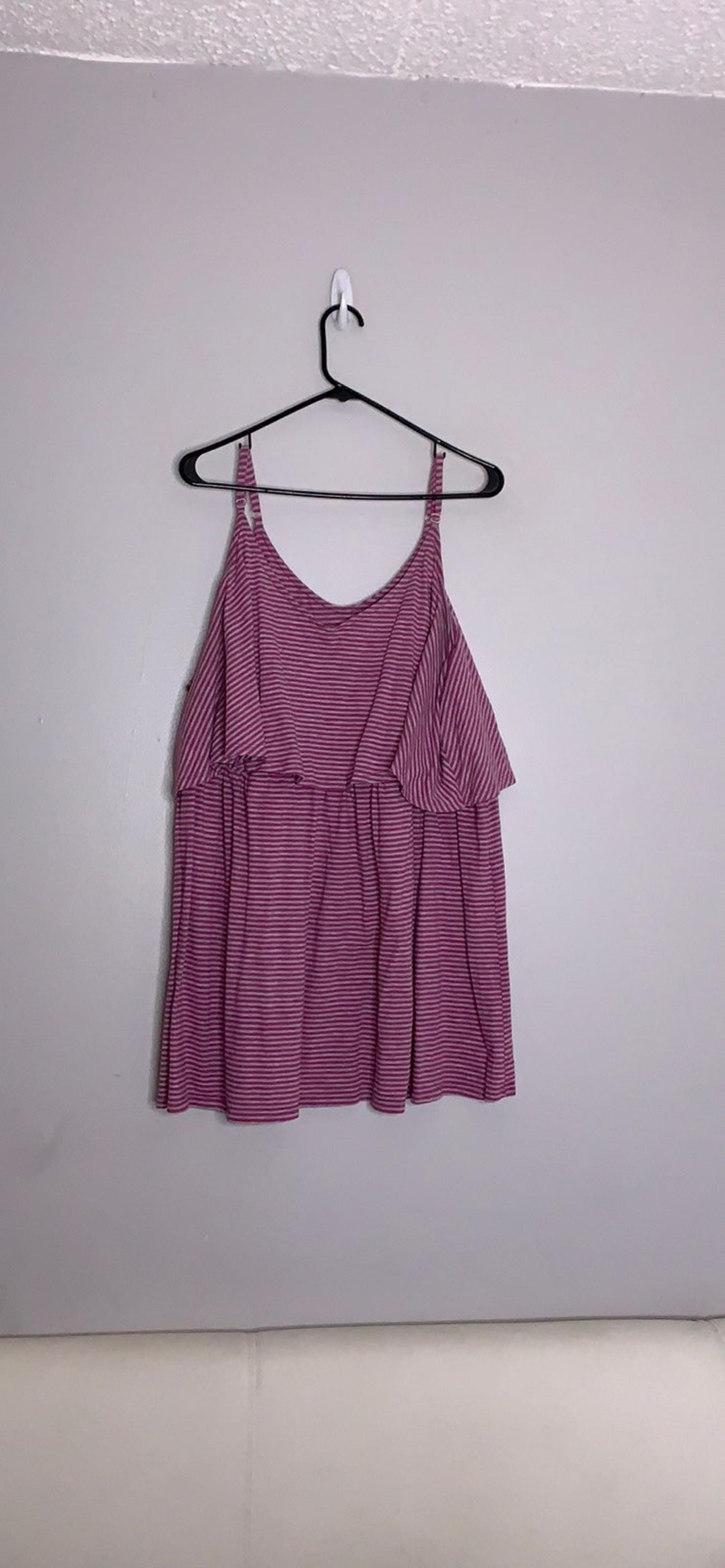 Cacique Tier Layer Ruffle Stripe Tank to