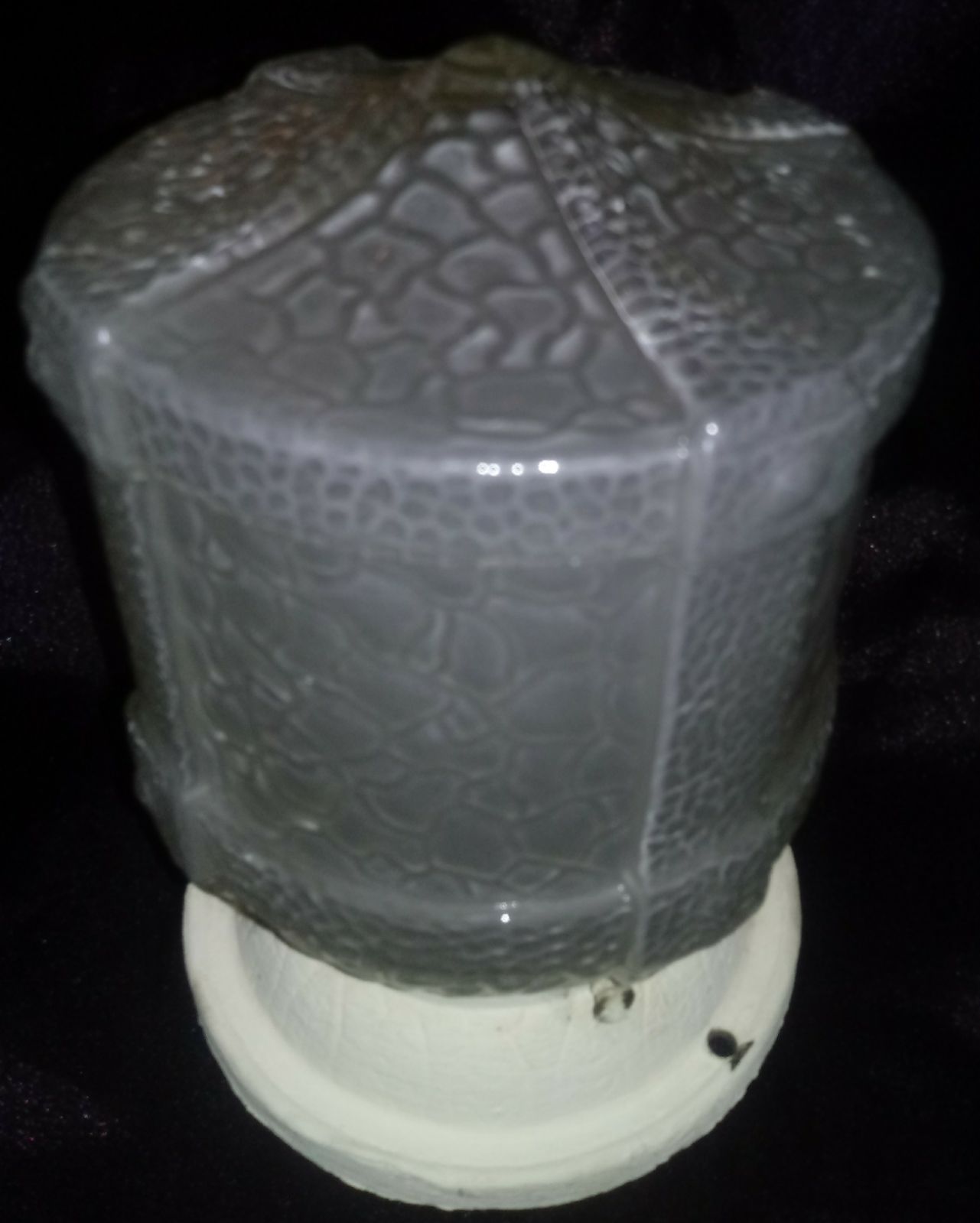 Antique Frosted Gothic Glass Porchlight