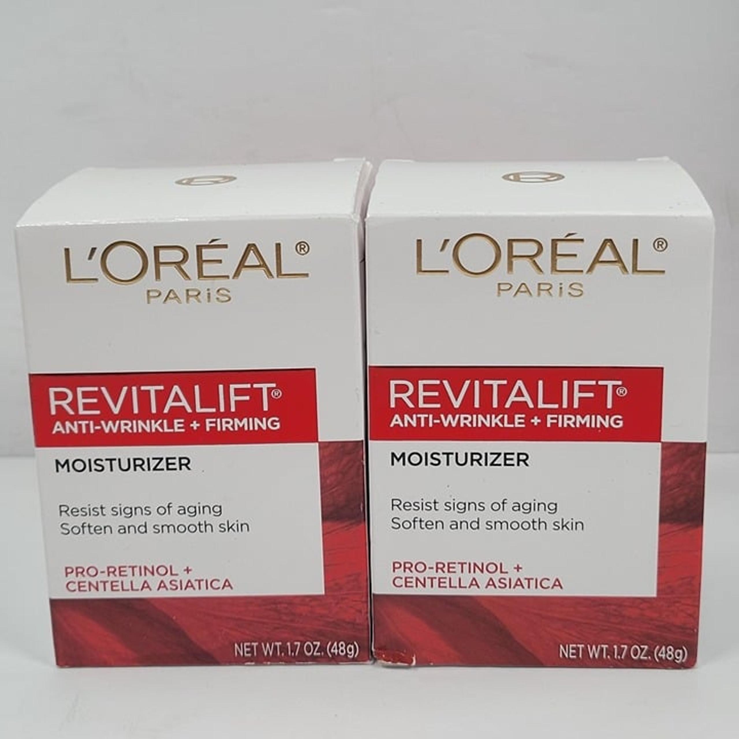 LOréal Paris Revitalift Anti-Wrinkle + Firming Moisturizer 1.7 Oz Set of 2 NIB