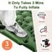 The full-size double camping air mattress set includes not only a pillow